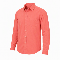 Crew Clothing Company Men's Coral Long Sleeve Button-Up Shirt XL