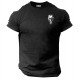 Skull T Shirt Pocket Gym Clothing Bodybuilding Training Workout Exercise MMA Top