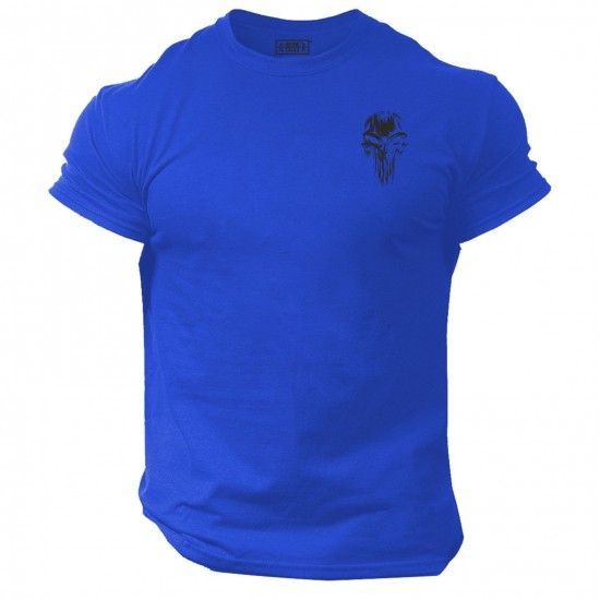 Skull T Shirt Pocket Gym Clothing Bodybuilding Training Workout Exercise MMA Top