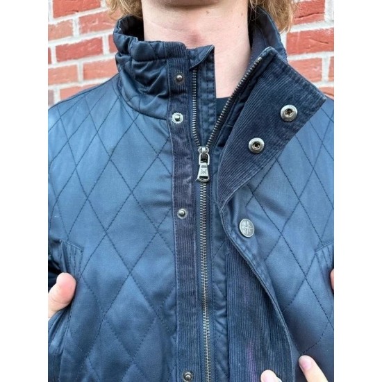 Crew blue waxed jacket XL mens - discontinued