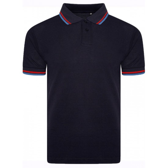 Mens Polo Shirt Short Sleeve Plain Casual Work Wear Uniform Pique Golf Tee Tops