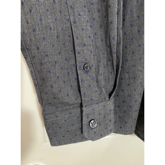 Crew Clothing XL Men's Dark Grey Long Sleeve Shirt Slim Fit Button-Down Smart