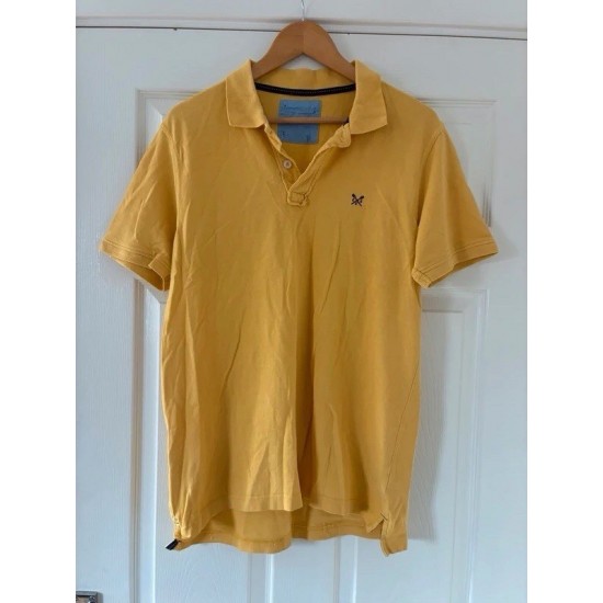 Mens Yellow Crew Clothing Polo Shirt