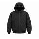 Mens Killjoy Goggle Jacket Hooded Blk Bomber Streetwear Coat Zipper Lightweight