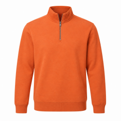 CREW CLOTHING MEN'S HALF ZIP SWEATSHIRT IN ORANGE - SIZE L- BNWT STILL SEALED