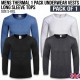 Mens Thermal Long Sleeve T Shirt Underwear Vest Warm Winter Baselayer Top S-2XL