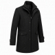 Easy Men's Black coat Zip/Button Pockets XXL