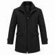Easy Men's Black coat Zip/Button Pockets XXL