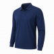 Mens Polo Shirt long Sleeve Collared Shirt Pique polo T Shirt Top Tee (2335)