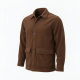 BC Clothing Co. Brown Fleece Button Front Jacket Collared Pockets Mens L