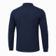 Mens Grandad Polo Shirts Long Sleeve Smart Work Business Golf Casual Solid Tops