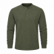 Mens Henley Jumper Mens Top Plain Grandad Neck Waffle Knit Tshirt M-3XL (2208-A)